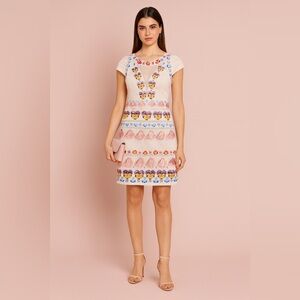 Temperley London Embroidered Floral Dress Size 10 UK / 6 US Silk Blend